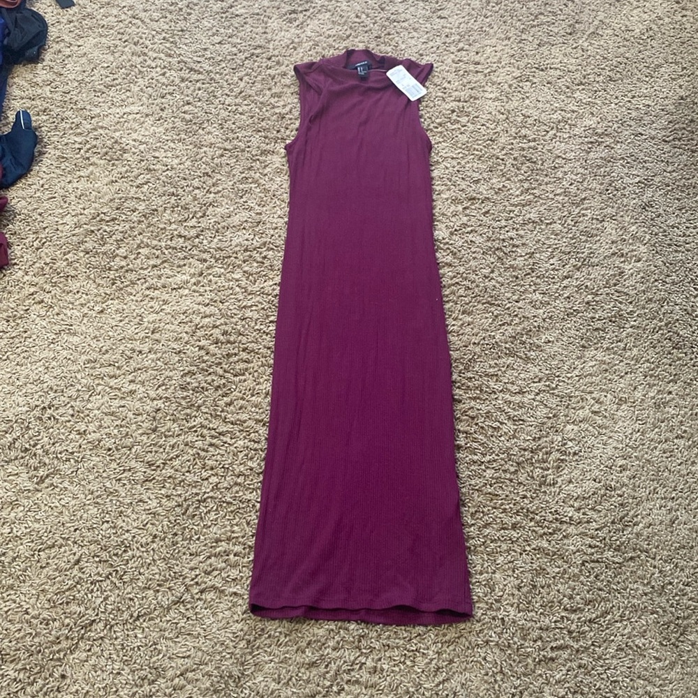 Sleeve plum long dress